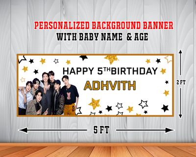 BTS Backdrop / Background Banner (2ft x 5ft)