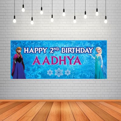 Frozen Elsa Backdrop / Background Banner (2ft x 5ft)