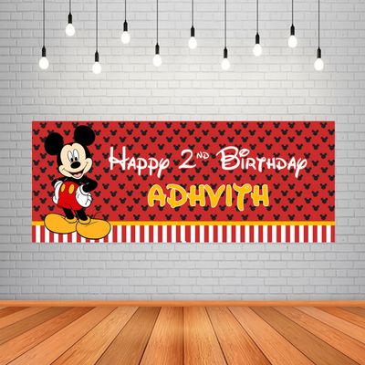 Micky Mouse Backdrop / Background Banner (2ft x 5ft)