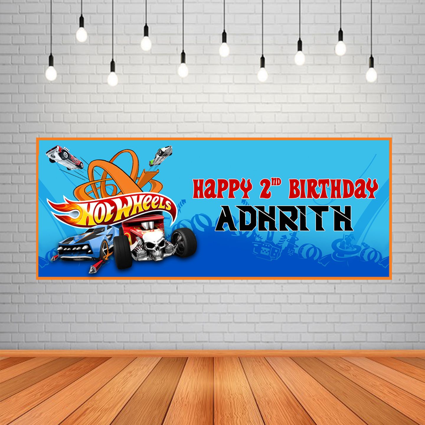 Hot Wheels Backdrop / Background Banner (2ft x 5ft)