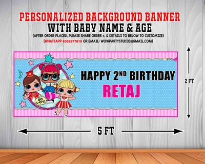 L O L Backdrop / Background Banner (2ft x 5ft)