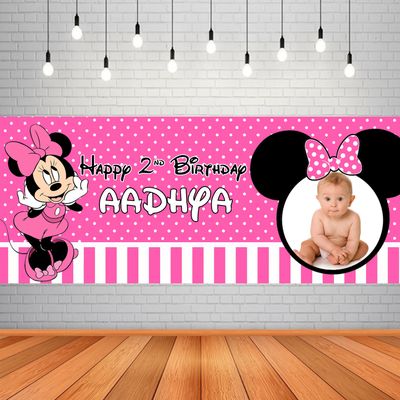 Minnie Mouse Backdrop / Background Banner (2ft x 5ft)