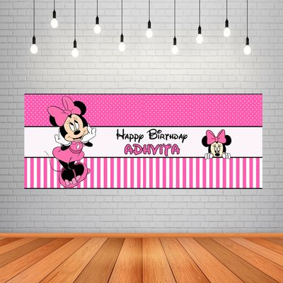 Minnie Mouse Backdrop / Background Banner (2ft x 5ft)