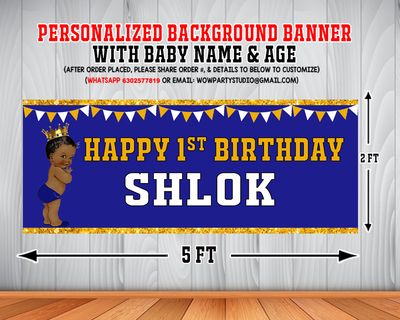 Royal Prince Backdrop / Background Banner (2ft x 5ft)