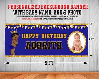 Royal Prince Backdrop / Background Banner (2ft x 5ft)