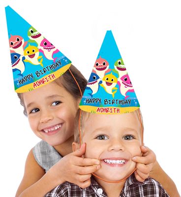 Baby Shark Party Caps / Hats (10 Pcs)