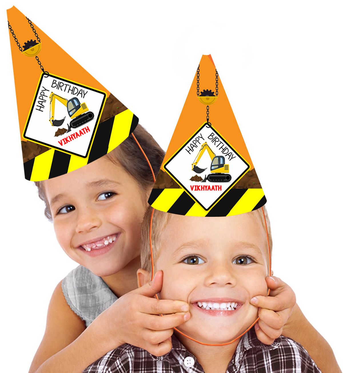 Construction Party Caps / Hats (10 Pcs)