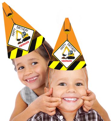 Construction Party Caps / Hats (10 Pcs)