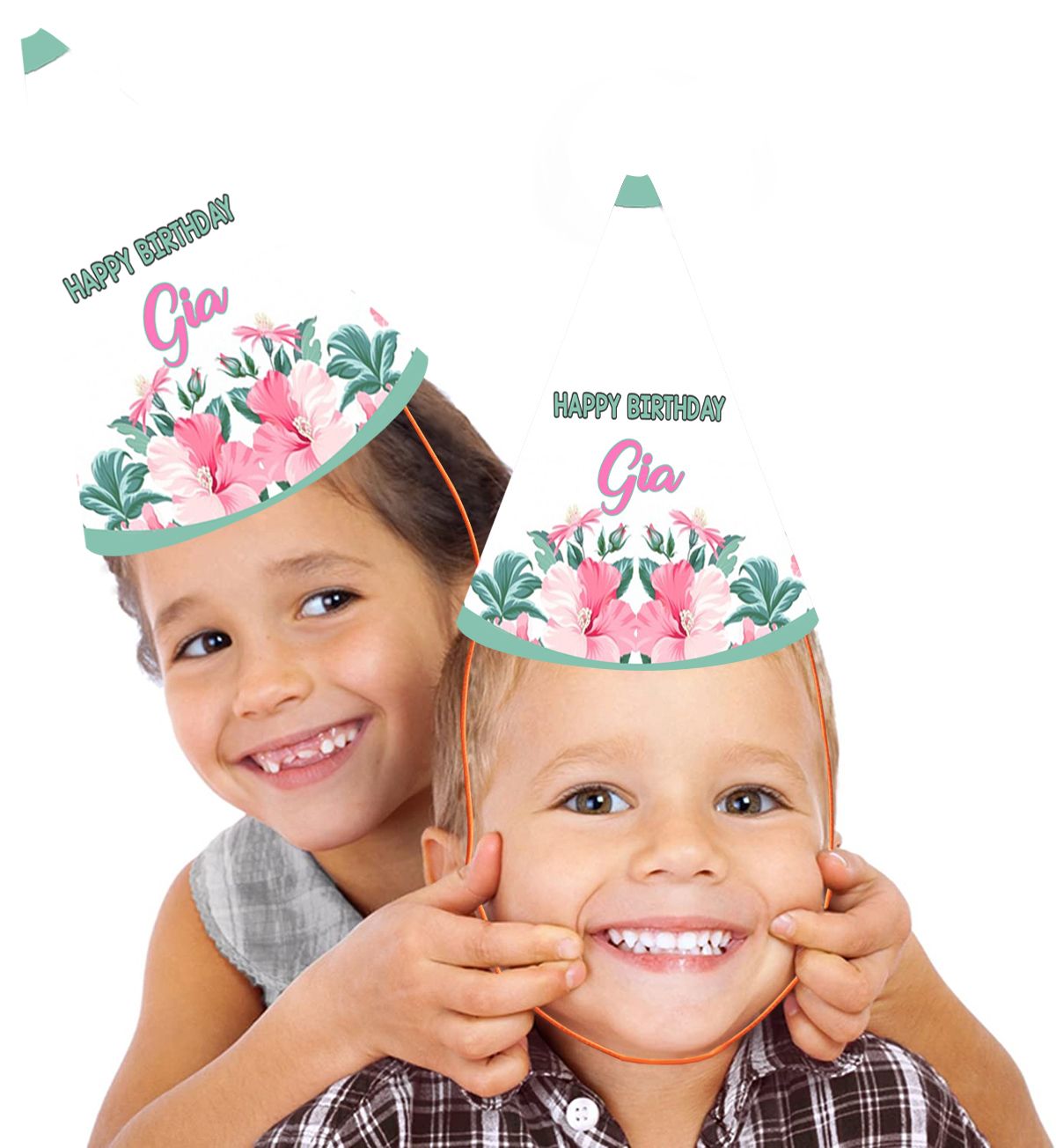 Floral - Party Caps / Hats (10 Pcs)