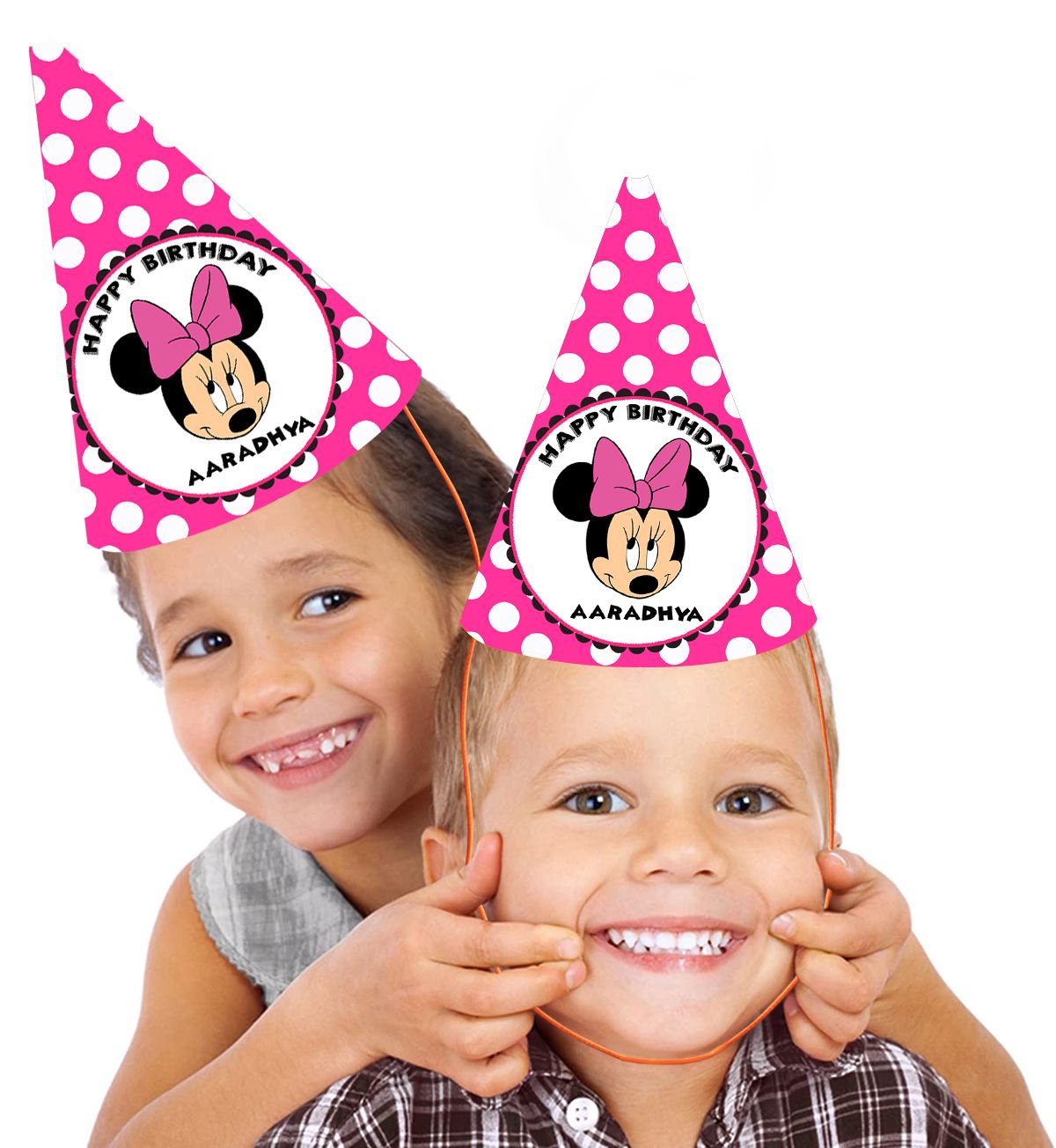 Minnie Mouse Birthday Party Caps/Hats (10 Pcs)