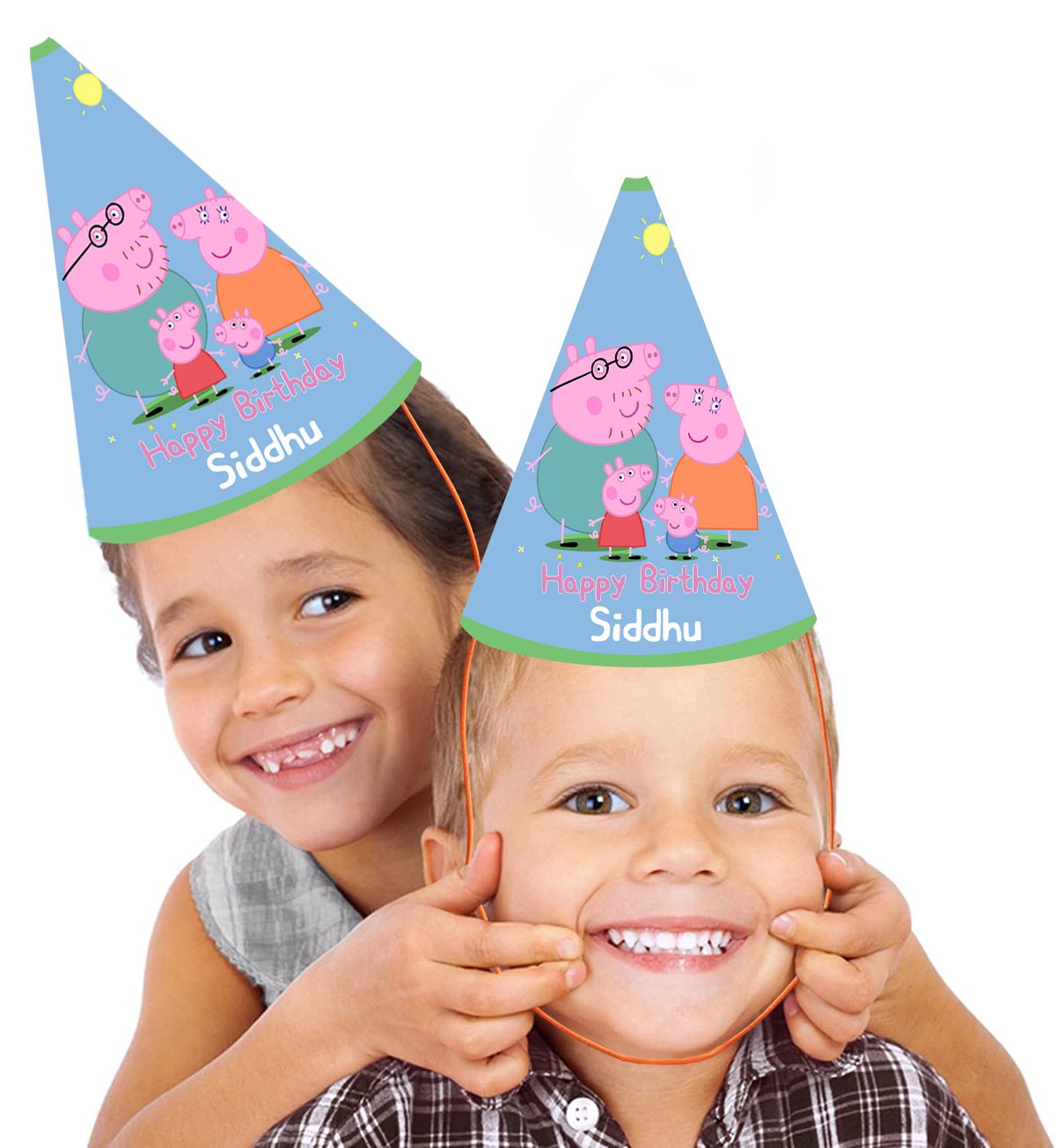 Peppa Pig Party Caps / Hats (10 Pcs)