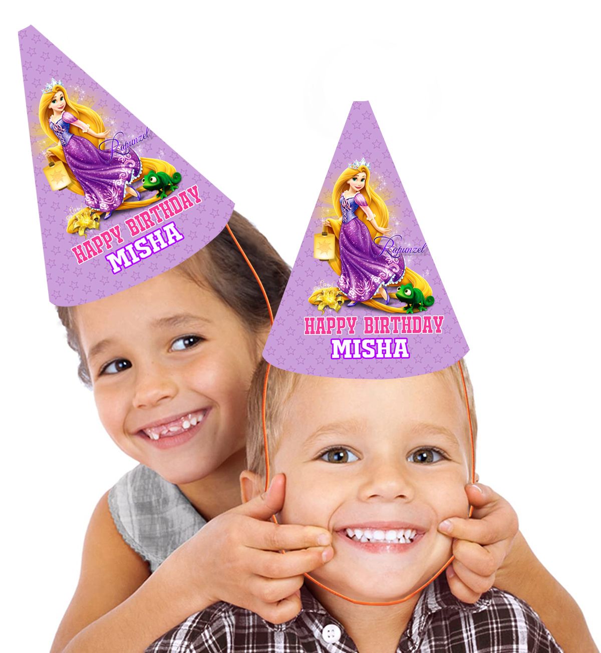 Rapunzel Birthday Party Caps / Hats (10 Pcs)