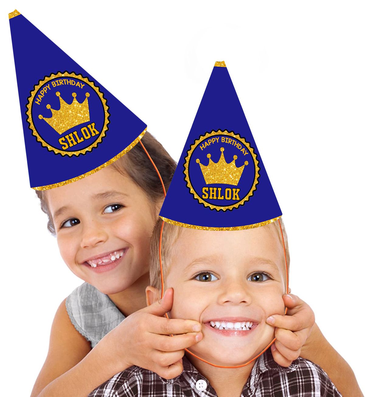 Royal Prince Birthday Party Caps / Hats (10 Pcs)