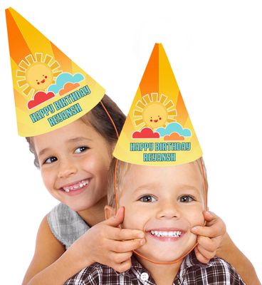 Sunshine Theme BirthdayParty Caps / Hats (10 Pcs)