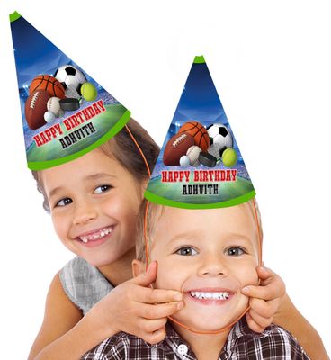 Sports Theme Party Caps / Hats (10 Pcs)