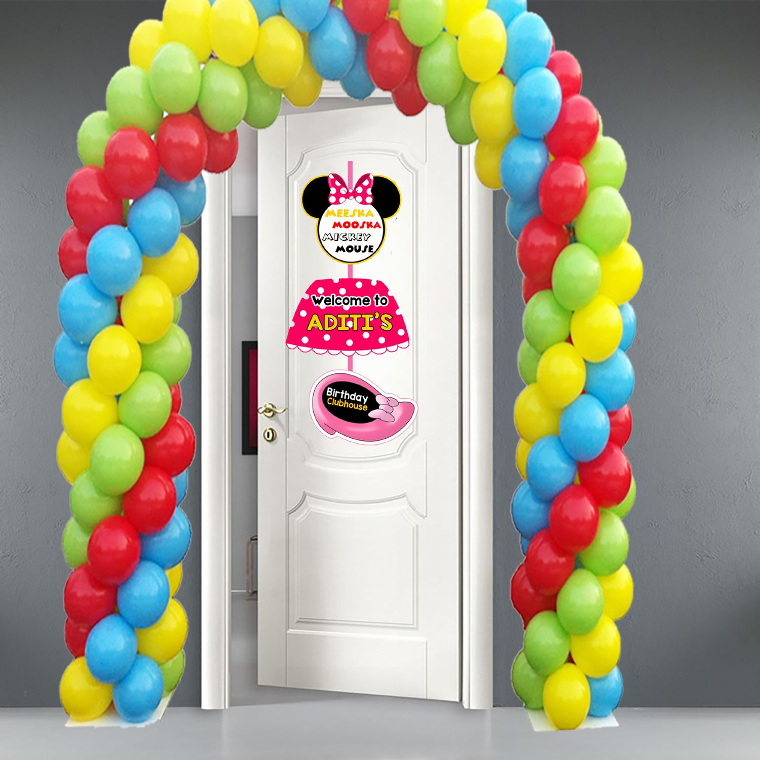 Minnie Mouse Theme Birthday Door/Welcome Banner (3ft)