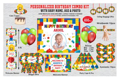 Lego Theme 100 Pcs Birthday Party Combo Set