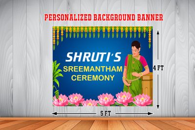 Baby Shower Theme Backdrop / Background Banner (4ft x 5ft)