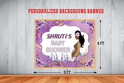 Baby Shower Theme Backdrop / Background Banner (4ft x 5ft) #2