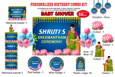 Baby Shower Theme 50 Pcs Combo Kit