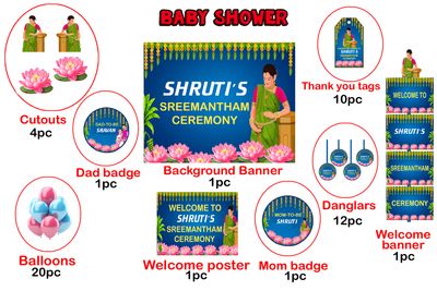 Baby Shower Theme 50 Pcs Combo Kit