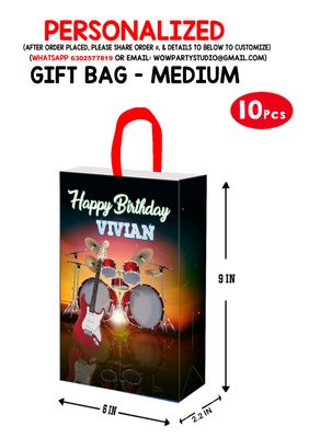 Music Theme Gift Bag - Medium (10 Pcs)