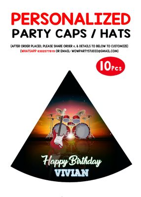 Music Theme Party Caps / Hats (10 Pcs) #3