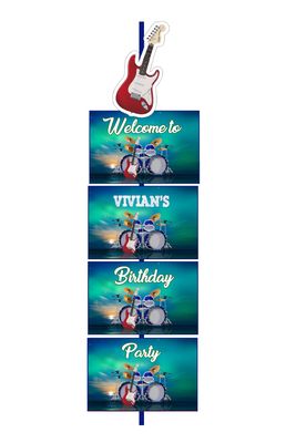 Music Theme Birthday Door/Welcome Banner (5ft)