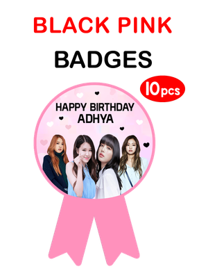 Black Pink Theme - Badges (10 Pcs)