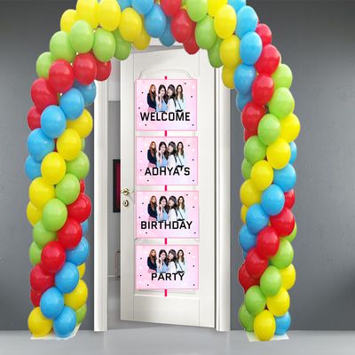Black Pink Theme Door / Welcome Banner (3ft)