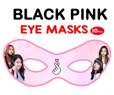 Black Pink Theme Eye masks (10 Pcs)