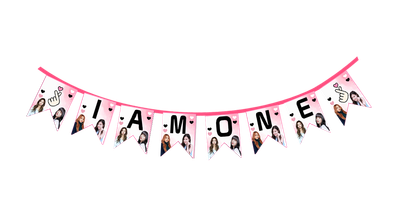 Black Pink Theme I am One Bunting Banner