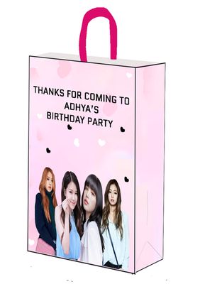 Black Pink Theme Gift Bag Medium (10 Pcs)