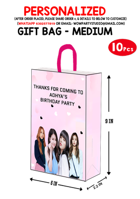 Black Pink Theme Gift Bag Medium (10 Pcs)