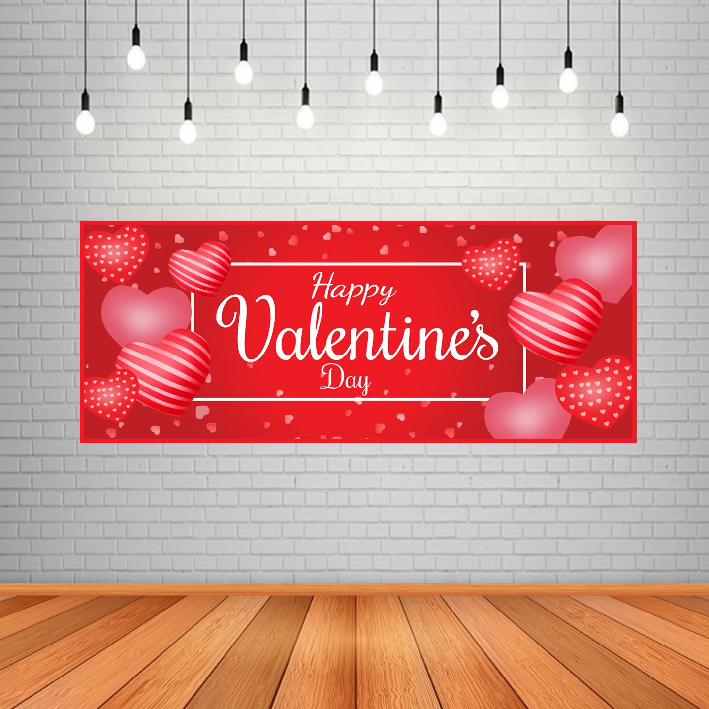 Valentine&#39;s Day Theme Backdrop / Background Banner (2ft x 5ft)