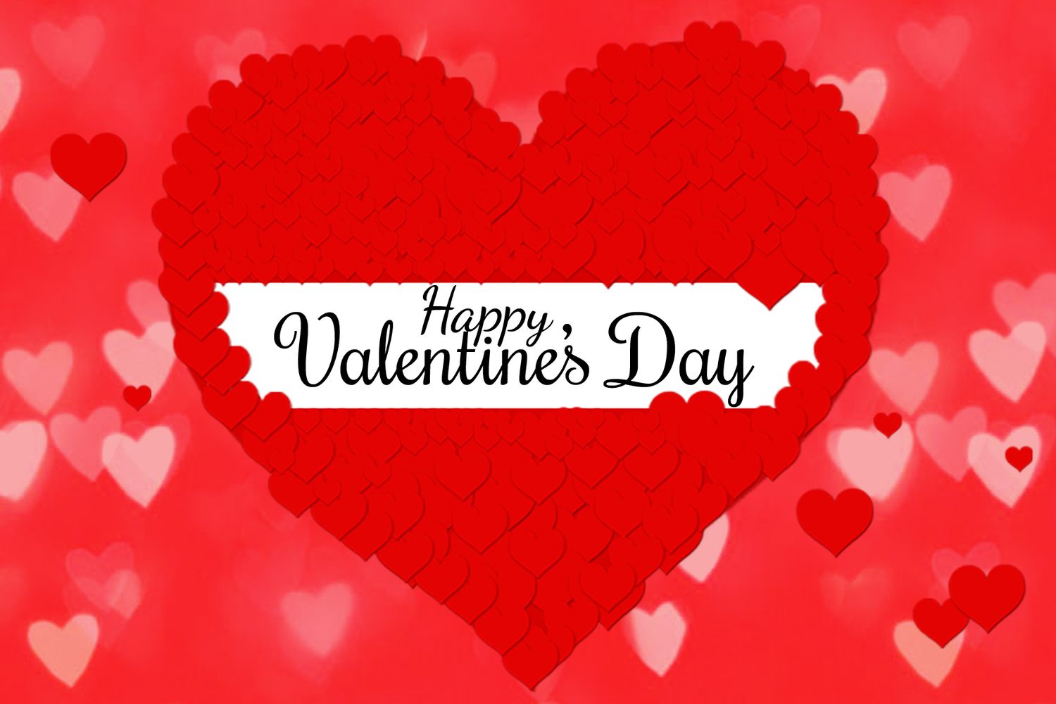 Valentine&#39;s Day Theme Backdrop / Background Banner (4ft x 5ft)