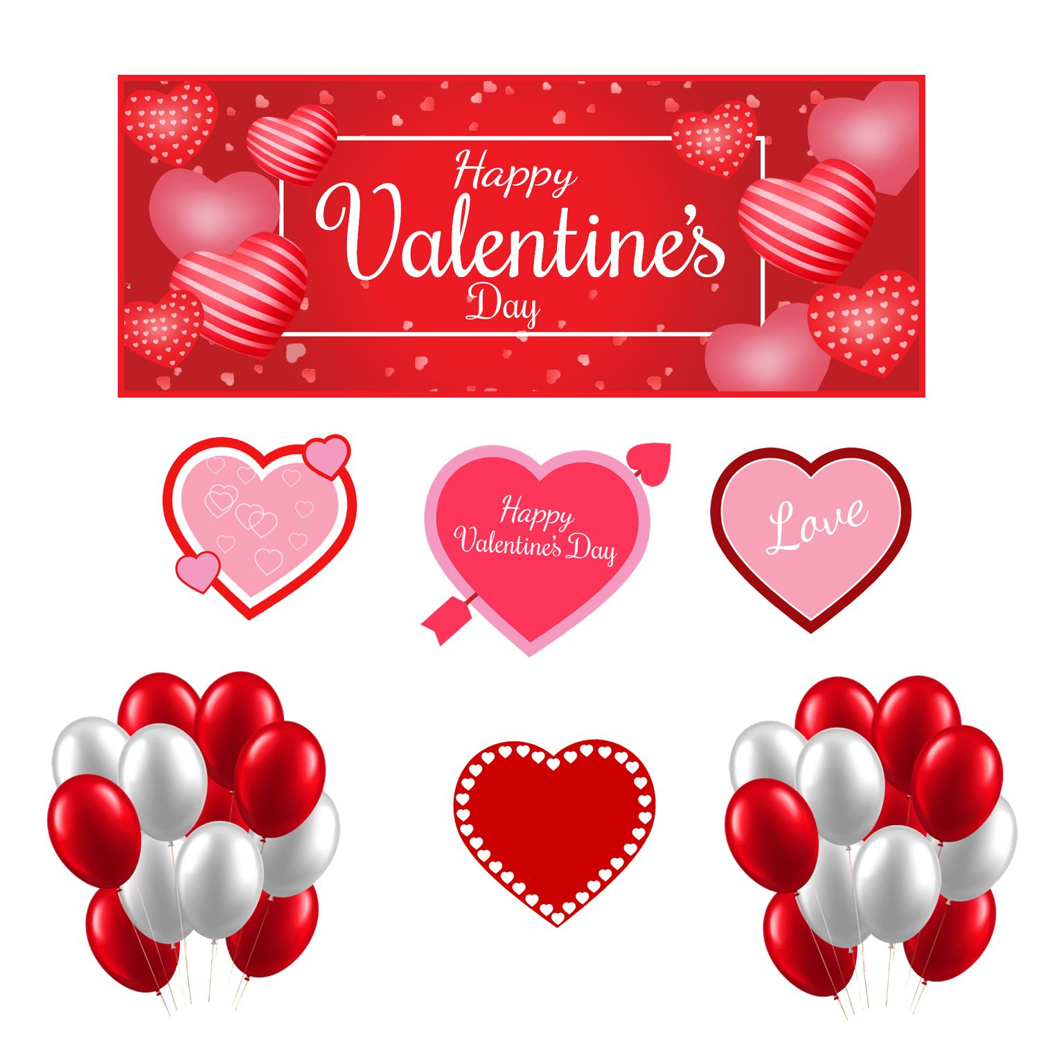 Valentine&#39;s Day Theme - Combo Kit 25Pcs (Non Personalized)