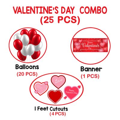 Valentine's Day Theme - Combo Kit 25Pcs (Non Personalized)