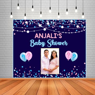 Baby Shower Theme Background Banner With Women Picture  (4ft x 5ft) #3
