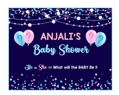 Baby Shower Theme Backdrop / Background Banner (4ft x 5ft) #5