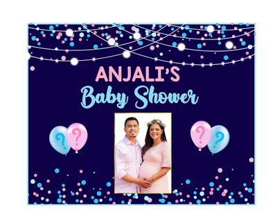 Baby Shower Theme Background Banner With Women Picture  (4ft x 5ft) #3