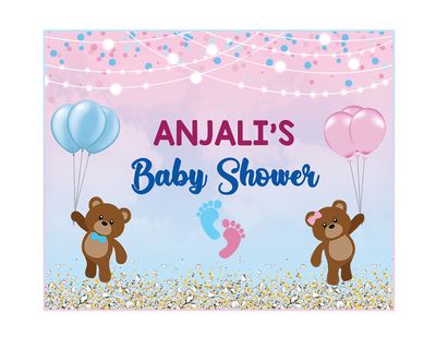 Baby Shower Theme Backdrop / Background Banner (4ft x 5ft) #4