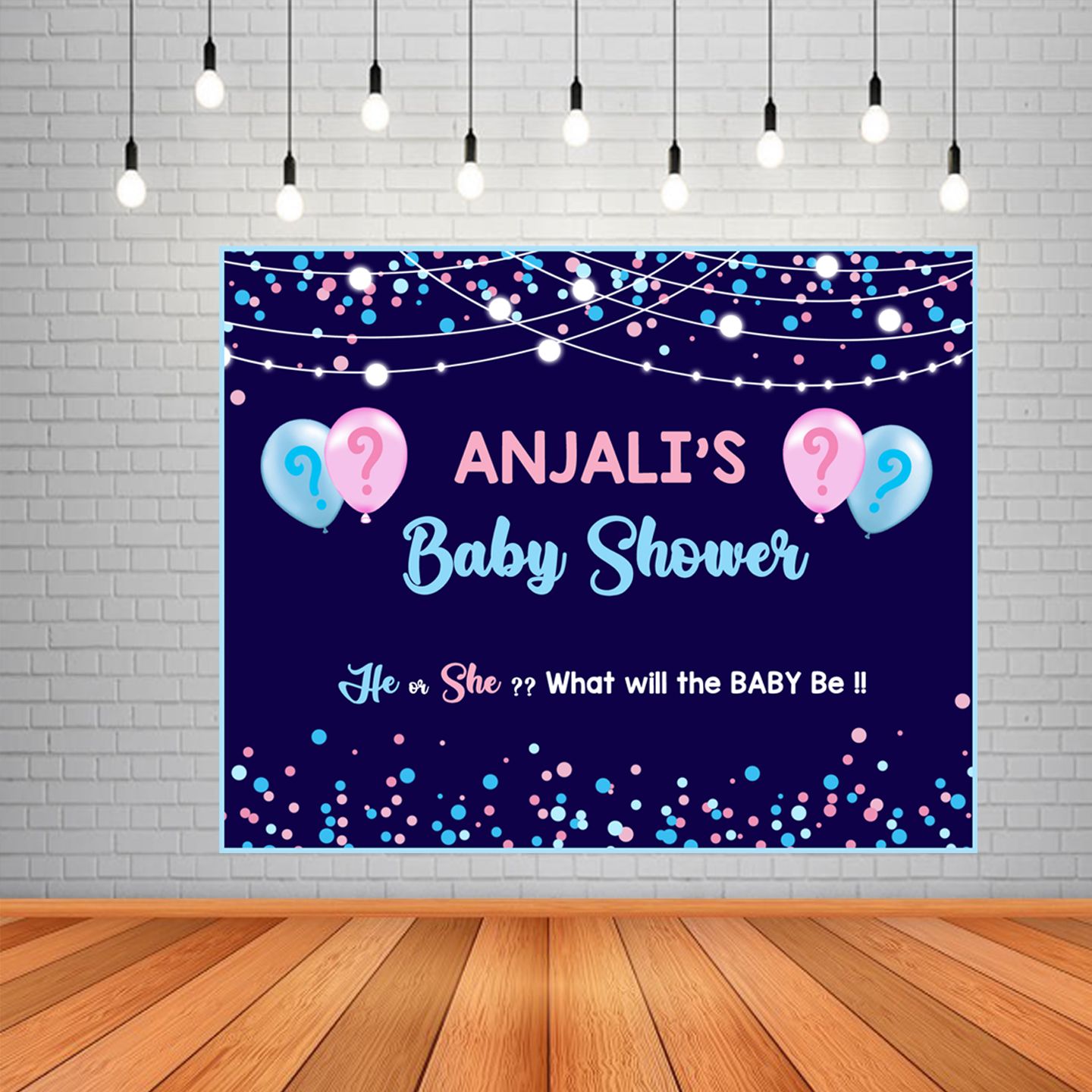 Baby Shower Theme Backdrop / Background Banner (4ft x 5ft) #5