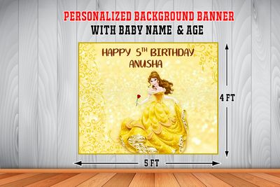Belle Theme Background Banner (4ft x 5ft)