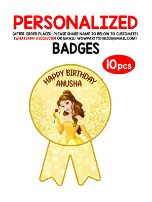 Belle Theme Badges (10 Pcs)