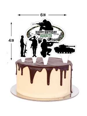 Military Theme Cake Topper Set 5Pcs