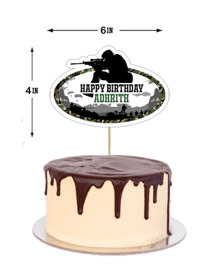 Military Theme Cake Topper Combo