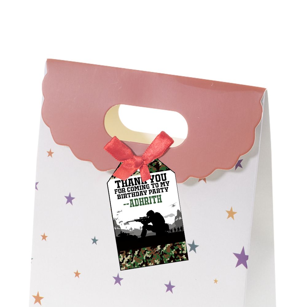 Military Theme Thank you Tags (24 Pcs)