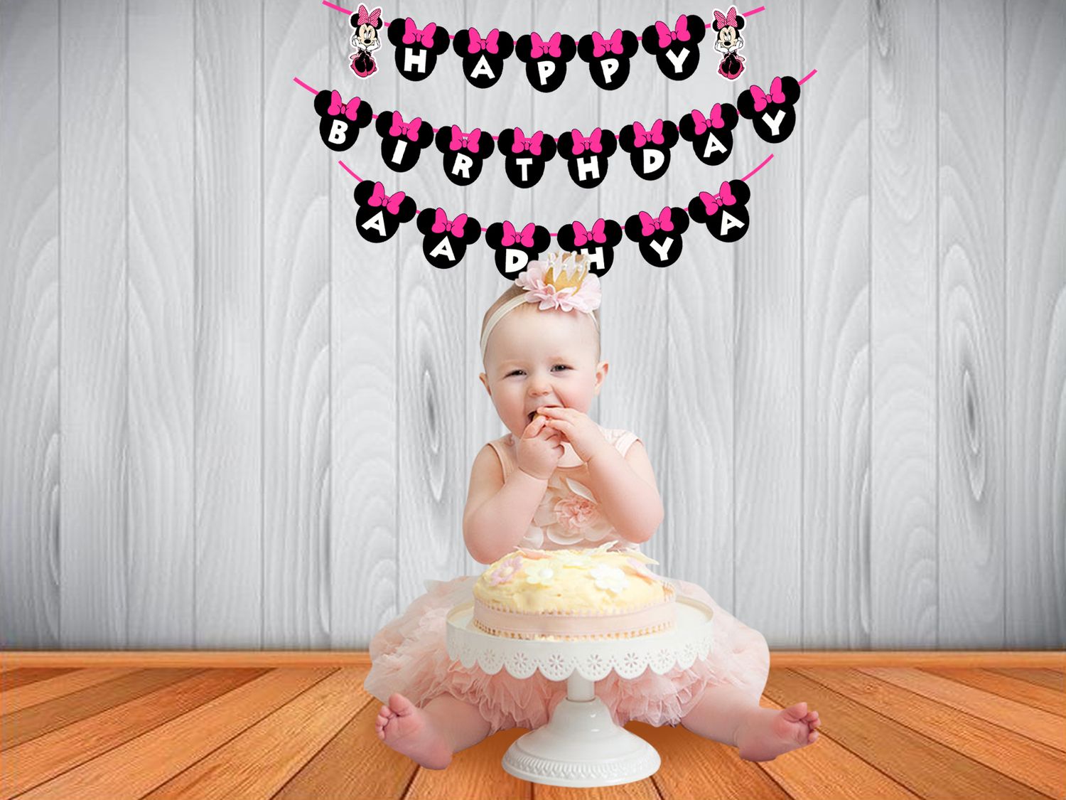 Minnie Mouse Bunting Banner With Name #2