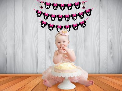 Minnie Mouse Bunting Banner With Name #2